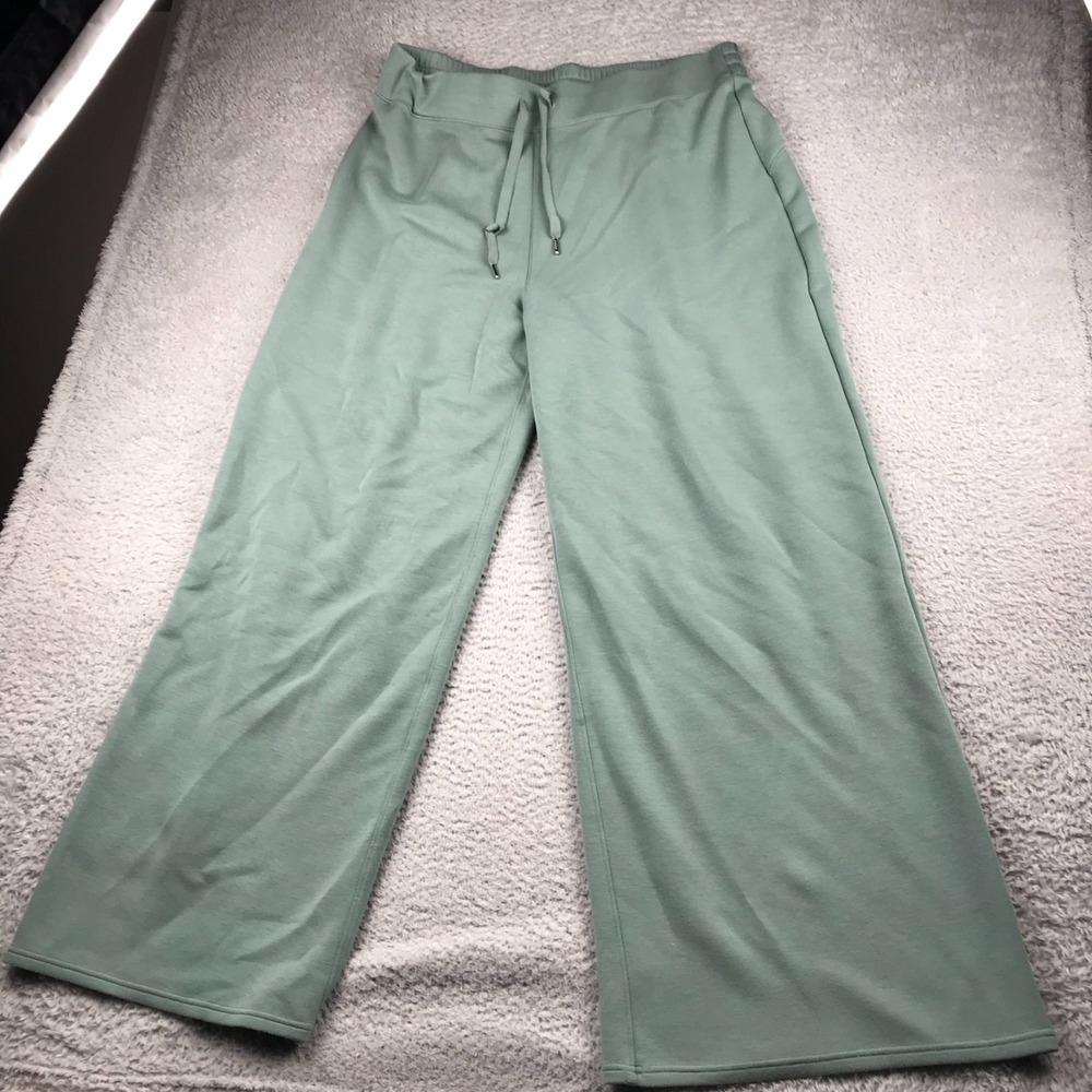 Spanx AirEssentials Wide Leg Pants Womens 3X (38x32) Sagebrush Pull On Sweatpant